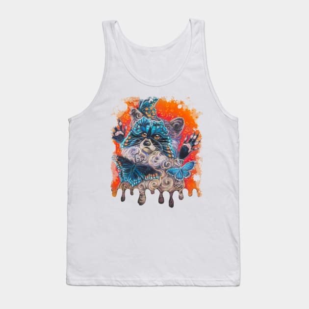 Butterfly Raccoon Tank Top by Artsy Rew